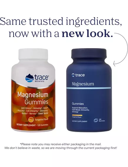 Trace Minerals Magnesium Gummies / Магній цитрат зі смаком мандарина 120 мармеладок, фото 9 від магазину біодобавок nutrido.shop