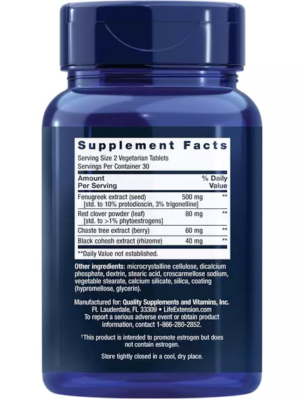Life Extension Estrogen Balance Elite / Эстроген Баланс Элит стимулирует выработку эстрогена 60 табл, фото 2 в магазине биодобавок nutrido.shop