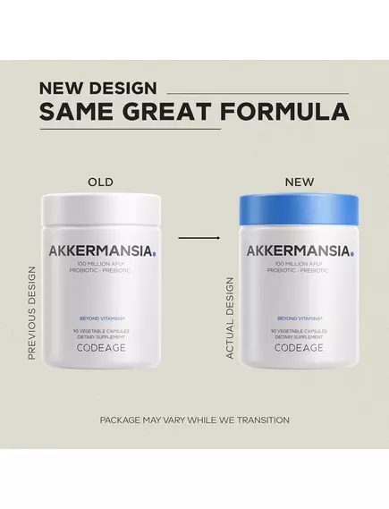 CodeAge Akkermansia / Аккермансія підтримка здоров'я кишківника 100 млн КУО 90 капсул, фото 12 від магазину біодобавок nutrido.shop