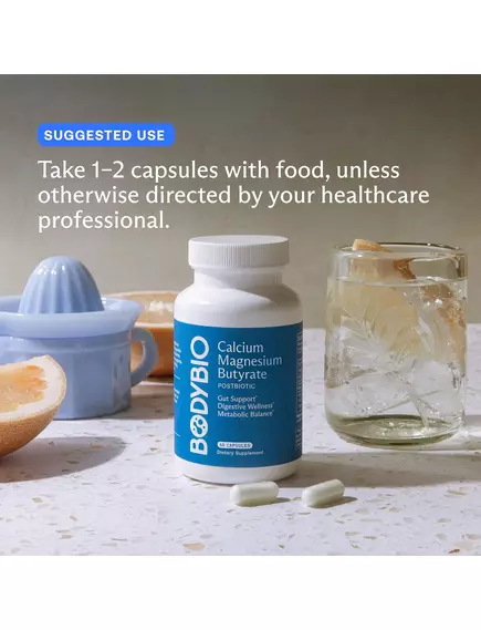 BODYBIO BUTYRATE CAL-MAG / БУТИРАТ ІЗ КАЛЬЦІЄМ І МАГНІЄМ 100 КАПСУЛ, фото 9 від магазину біодобавок nutrido.shop