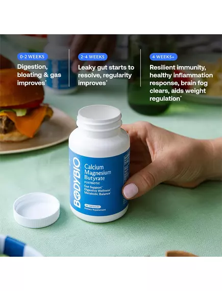 BODYBIO BUTYRATE CAL-MAG / БУТИРАТ ІЗ КАЛЬЦІЄМ І МАГНІЄМ 100 КАПСУЛ, фото 10 від магазину біодобавок nutrido.shop