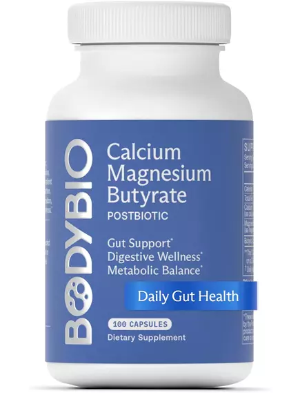 BODYBIO BUTYRATE CAL-MAG / БУТИРАТ ІЗ КАЛЬЦІЄМ І МАГНІЄМ 100 КАПСУЛ, фото 13 від магазину біодобавок nutrido.shop