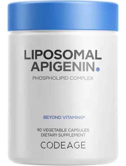 CodeAge Liposomal Apigenin / Апігенін ліпосомальний — антиоксидант, онкопротекція 90 капсул, фото 12 в магазине биодобавок nutrido.shop