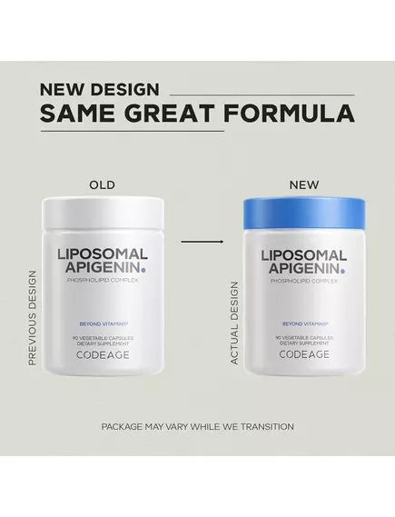 CodeAge Liposomal Apigenin / Апігенін ліпосомальний — антиоксидант, онкопротекція 90 капсул, фото 11 в магазине биодобавок nutrido.shop