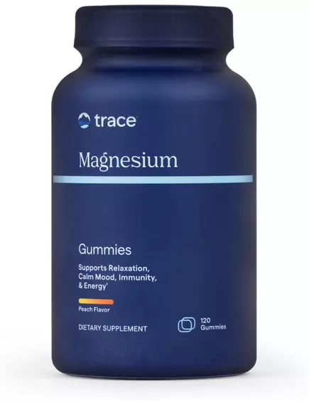 Trace Minerals Magnesium Gummies / Магній цитрат зі смаком персика 120 мармеладок, фото 9 від магазину біодобавок nutrido.shop