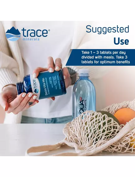Trace Minerals Electro-Vita-Min / Мультивитаминный комплекс на основе пищевых продуктов 180 таблеток, фото 5 в магазине биодобавок nutrido.shop