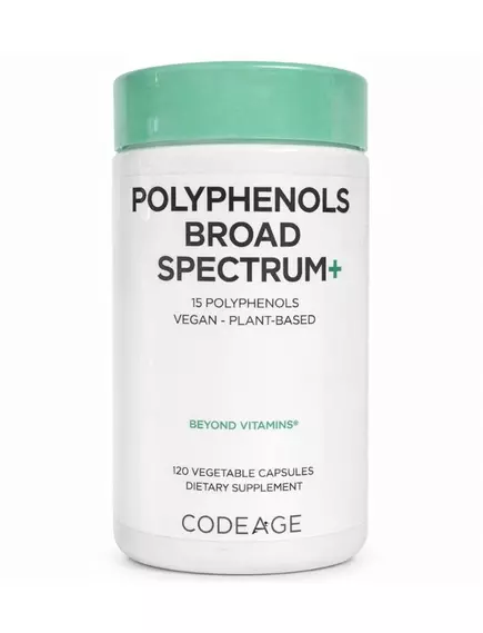 CODEAGE POLYPHENOLS BROAD SPECTRUM / ПОЛІФЕНОЛИ ШИРОКОГО СПЕКТРУ 120 КАПСУЛ, фото 10 від магазину біодобавок nutrido.shop