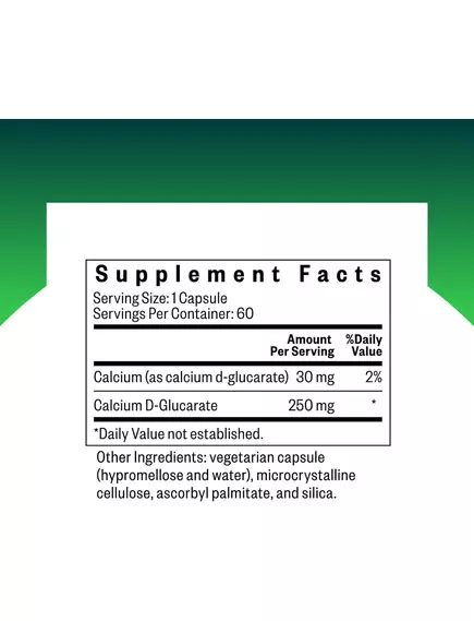 Seeking Health Calcium D-Glucarate / D-глюкарат кальцію 60 капсул, фото 3 в магазине биодобавок nutrido.shop