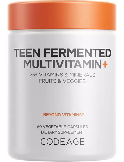 CODEAGE TEEN FERMENTED MULTIVITAMIN / МУЛЬТИВІТАМІНИ ДЛЯ ПІДЛІТКІВ 12-18 РОКІВ 60 КАПСУЛ, фото 10 від магазину біодобавок nutrido.shop