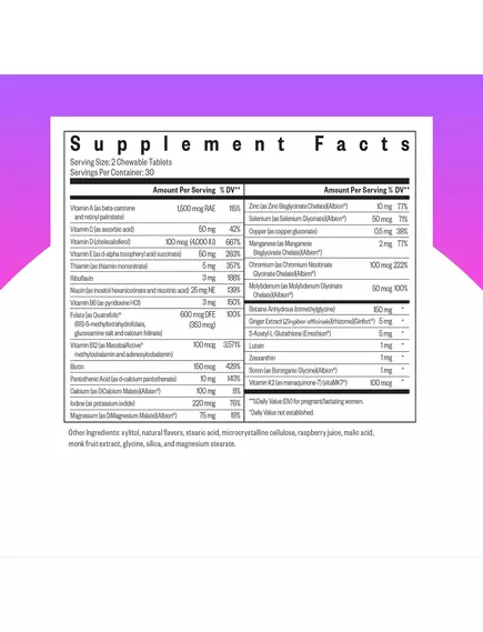 Seeking Health Prenatal Essentials Chewable / Комплекс вітамінів для вагітних 60 жувальних таблеток, фото 3 від магазину біодобавок nutrido.shop