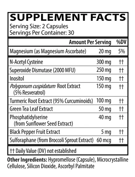 NEUROBIOLOGIX INTRACELLULAR DETOX COMPLEX / ПІДТРИМКА ВНУТРІШНЬОКЛІТИННОЇ ДЕТОКСИКАЦІЇ 60 КАПСУЛ, фото 7 від магазину біодобавок nutrido.shop