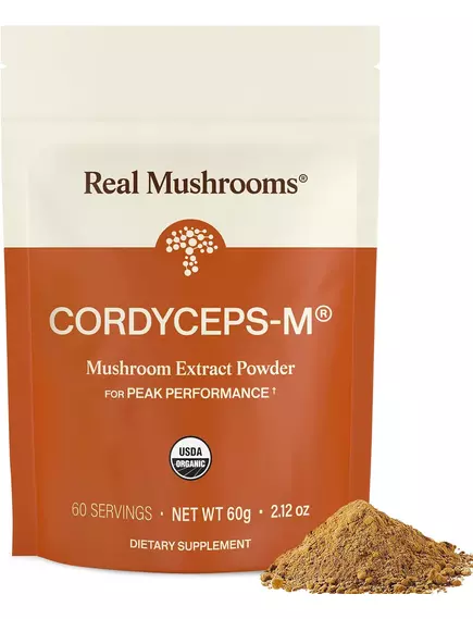 Real Mushrooms Cordyceps / Кордицепс органик порошок 60 г, фото 4 в магазине биодобавок nutrido.shop