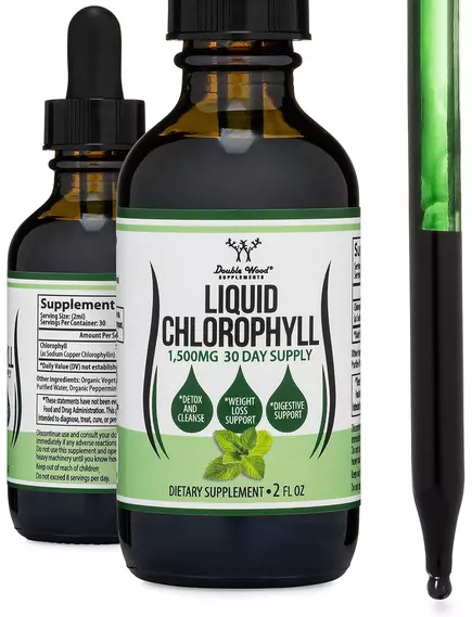 Double Wood Liquid Chlorophyll / Рідкий хлорофіл на основі листя шовковиці 60 мл, фото 3 від магазину біодобавок nutrido.shop