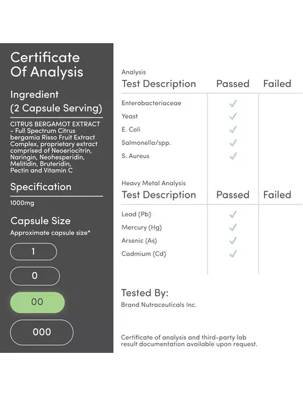 Double Wood Citrus Bergamot Extract / Екстракт цитрусового бергамоту підтримка холестерину 60 капсул, фото 8 в магазине биодобавок nutrido.shop