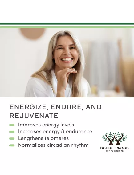 Double Wood NAD+ / НАД+ поддержка выработки клеточной энергии 250 мг 60 капсул, фото 7 в магазине биодобавок nutrido.shop