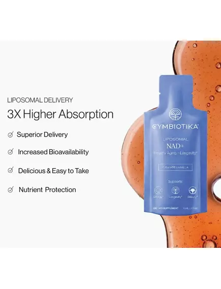 Cymbiotika Liposomal NAD+ / Ліпосомальний НАД+ 26 саше, фото 5 від магазину біодобавок nutrido.shop