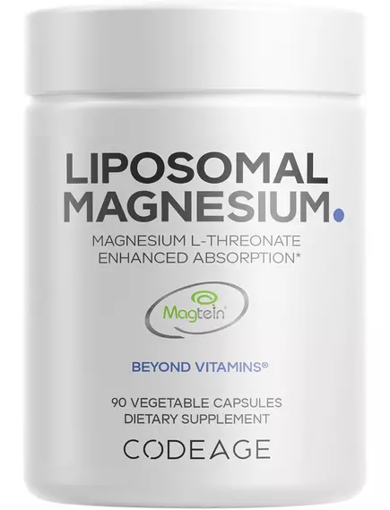 CODEAGE LIPOSOMAL MAGNESIUM L-THREONAT / МАГНІЙ L-ТРЕОНАТ ЛІПОСОМАЛЬНИЙ 90 КАПСУЛ, фото 9 від магазину біодобавок nutrido.shop
