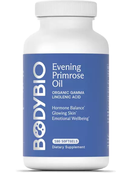 BODYBIO EVENING PRIMROSE OIL / ОЛІЯ ПРИМУЛИ ВЕЧІРНЬОЇ 180 КАПСУЛ, фото 3 від магазину біодобавок nutrido.shop