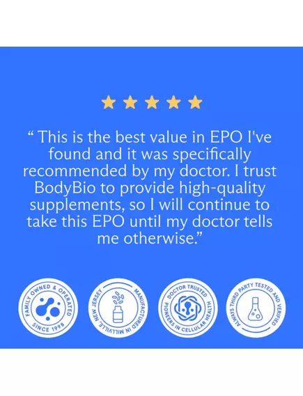 BODYBIO EVENING PRIMROSE OIL / ОЛІЯ ПРИМУЛИ ВЕЧІРНЬОЇ 180 КАПСУЛ, фото 9 від магазину біодобавок nutrido.shop