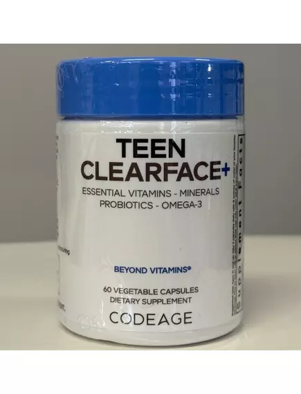 CODEAGE TEEN CLEARFACE VITAMINS / ВІТАМІНИ ДЛЯ ПІДЛІТКОВОЇ ШКІРИ 60 КАПСУЛ, фото 9 від магазину біодобавок nutrido.shop