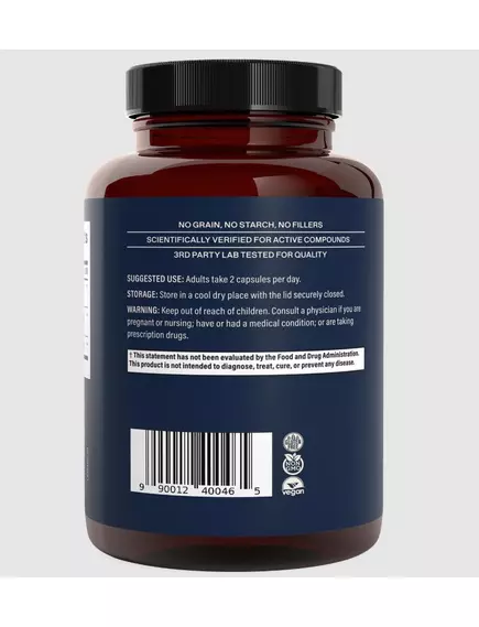 Real Mushrooms Lion's Mane Focus / Їжовик з Кордицепсом та Альфа-ГФХ для концентрації 90 капсул, фото 4 в магазине биодобавок nutrido.shop