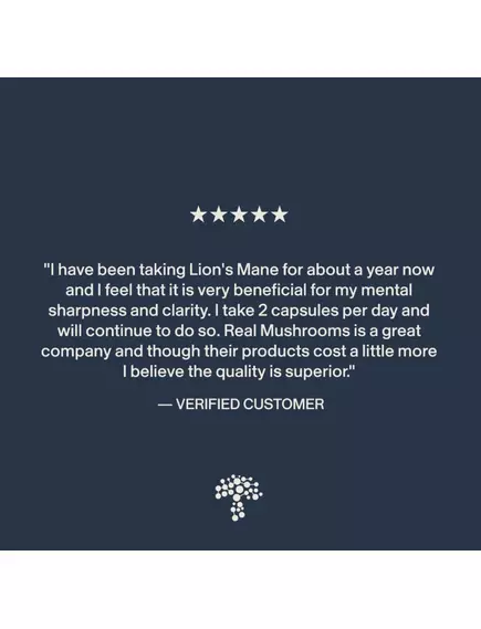 Real Mushrooms Lion's Mane Focus / Їжовик з Кордицепсом та Альфа-ГФХ для концентрації 90 капсул, фото 10 в магазине биодобавок nutrido.shop