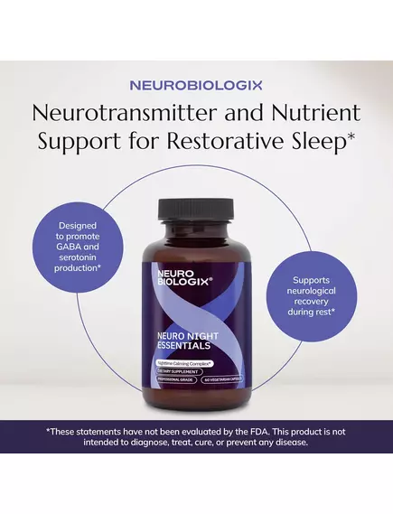 NEUROBIOLOGIX NEURO NIGHT ESSENTIALS (FORMERLY NIGHTTIME CALMING COMPLEX) / НЕЙРО ПІДТРИМКА СНУ 60 КАПСУЛ, фото 12 від магазину біодобавок nutrido.shop