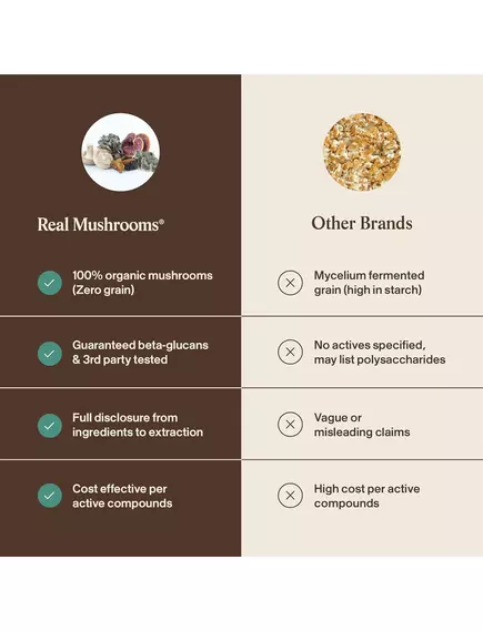 Real Mushrooms 5 Defenders / Органічний грибний комплекс 5 захисників 90 капсул, фото 19 від магазину біодобавок nutrido.shop
