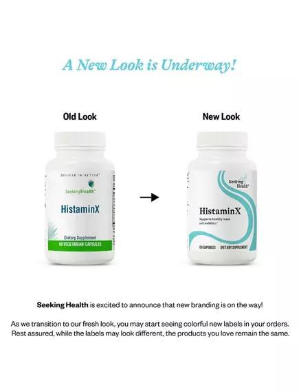 SEEKING HEALTH HISTAMINX / ГІСТАМІН X ПІДТРИМКА ПІД ЧАС СЕЗОННОЇ АЛЕРГІЇ 60 КАПСУЛ, фото 2 від магазину біодобавок nutrido.shop