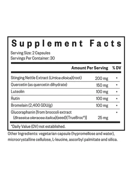 SEEKING HEALTH HISTAMINX / ГІСТАМІН X ПІДТРИМКА ПІД ЧАС СЕЗОННОЇ АЛЕРГІЇ 60 КАПСУЛ, фото 3 від магазину біодобавок nutrido.shop