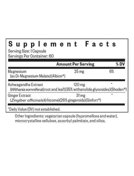 Seeking Health Ashwagandha / Ашваганда, магній малат і імбир 60 капсул, фото 6 від магазину біодобавок nutrido.shop