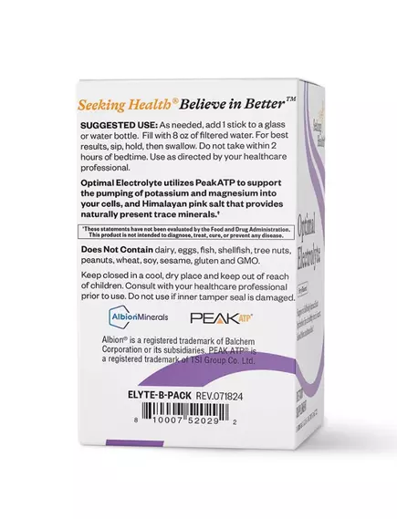 Seeking Health Optimal Electrolyte Berry / Оптимальные электролиты ягодный вкус 30 саше, фото 4 в магазине биодобавок nutrido.shop