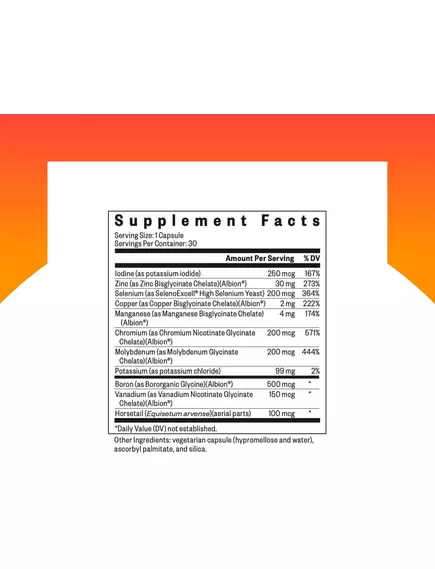 SEEKING HEALTH TRACE MINERALS COMPLEX / КОМПЛЕКС МІКРОЕЛЕМЕНТІВ БЕЗ ЗАЛІЗА 30 КАПСУЛ, фото 3 від магазину біодобавок nutrido.shop