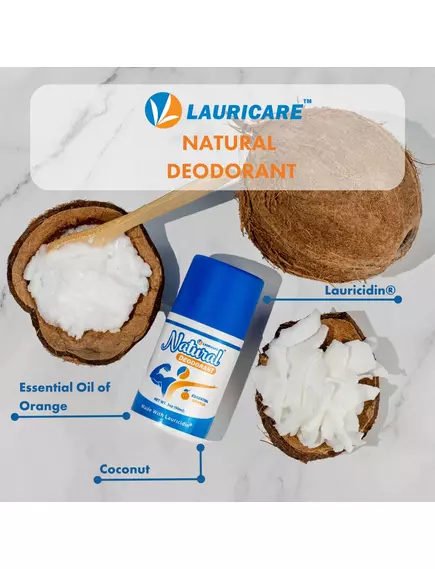 Lauricare Natural Deodorant / Роликовий дезодорант з Лаурисидином 90 мл, фото 8 в магазине биодобавок nutrido.shop