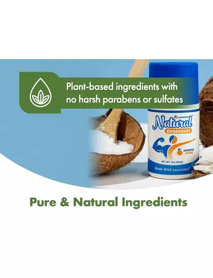 Lauricare Natural Deodorant / Роликовий дезодорант з Лаурисидином 90 мл, фото 9 в магазине биодобавок nutrido.shop