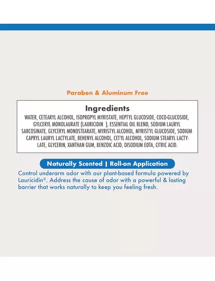 Lauricare Natural Deodorant / Роликовий дезодорант з Лаурисидином 90 мл, фото 2 в магазине биодобавок nutrido.shop