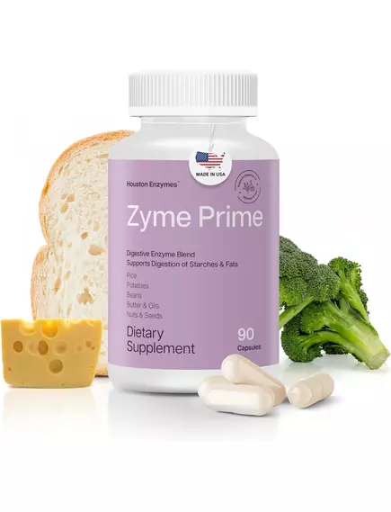 Houston Enzymes Zyme Prime / Займ прайм энзимы 90 Capsules, фото 11 в магазине биодобавок nutrido.shop