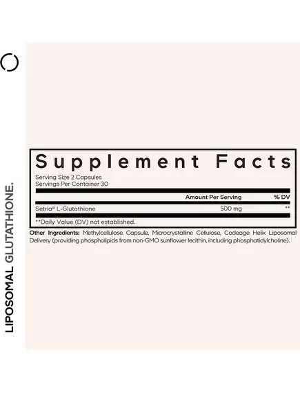 CODEAGE LIPOSOMAL GLUTATHIONE / ЛІПОСОМАЛЬНИЙ ГЛУТАТІОН 60 КАПСУЛ, фото 11 від магазину біодобавок nutrido.shop