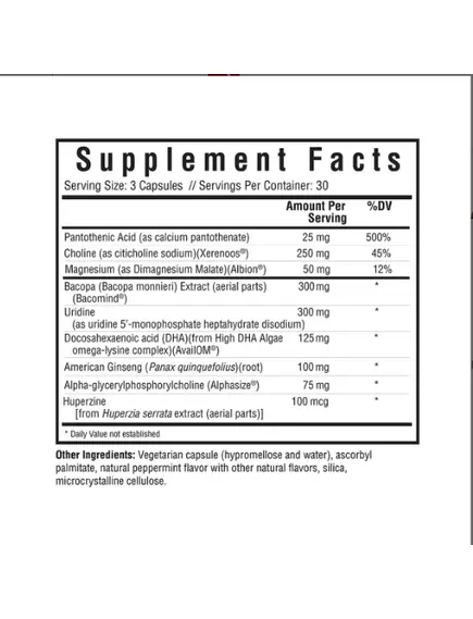 SEEKING HEALTH OPTIMAL FOCUS / ОПТИМАЛЬНИЙ ФОКУС - ЯСНІСТЬ РОЗУМУ, УВАГА, НАВЧАННЯ ТА ПАМ'ЯТЬ 90 КАПСУЛ, фото 3 від магазину біодобавок nutrido.shop