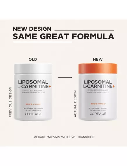 CODEAGE LIPOSOMAL L-CARNITINE / ЛІПОСОМАЛЬНИЙ L-КАРНІТИН 90 КАПСУЛ, фото 12 від магазину біодобавок nutrido.shop
