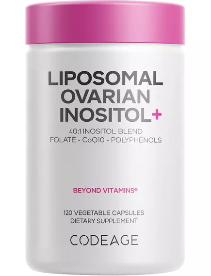 CodeAge Liposomal Ovarian Inositol / Ліпосомальний інозитол здоров'я яєчників 120 капсул, фото 14 від магазину біодобавок nutrido.shop