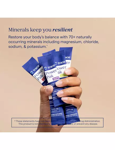Trace Minerals  Power Pak Raspberry/ Вітамін C + електроліти + мультивітаміни Малина 30 саше, фото 14 від магазину біодобавок nutrido.shop