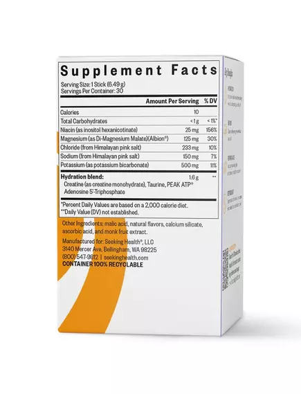 Seeking Health Optimal Electrolyte Orange / Оптимальные электролиты апельсиновый вкус 30 саше, фото 3 в магазине биодобавок nutrido.shop