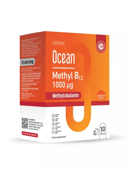 Orzax Methyl B12 / Вітамін Б12 метилкобаламін 1000 мкг 10 мл спрей під'язичний 66 доз, фото 8 від магазину біодобавок nutrido.shop