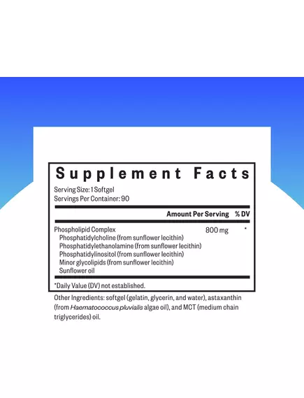 Seeking Health Optimal PC / Фосфатидилхолин из подсолнечника 800 мг 100 капсул, фото 4 в магазине биодобавок nutrido.shop