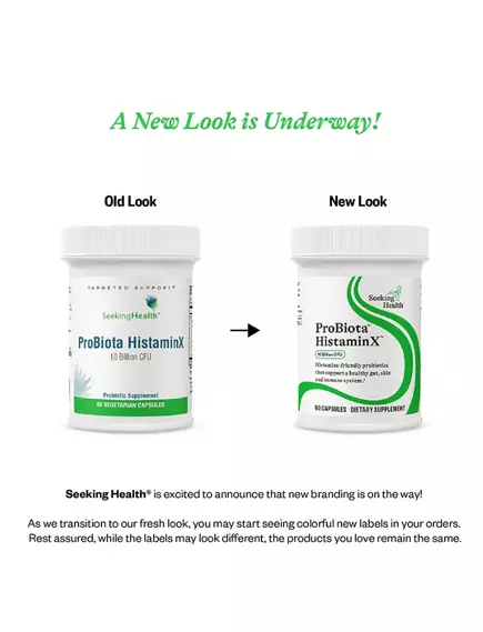 SEEKING HEALTH PROBIOTA HISTAMINX / ПРОБІОТИКИ БЕЗ ГІСТАМІНУ 60 КАПСУЛ, фото 2 від магазину біодобавок nutrido.shop