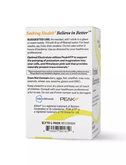 Seeking Health Optimal Electrolyte Lemonad / Оптимальные электролиты вкус лимонада 30 саше, фото 5 в магазине биодобавок nutrido.shop