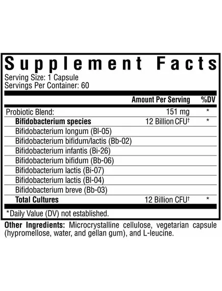 Seeking Health Probiota Bifidobacterium / Комплекс пробіотиків біфідобактерії 60 капсул, фото 2 від магазину біодобавок nutrido.shop