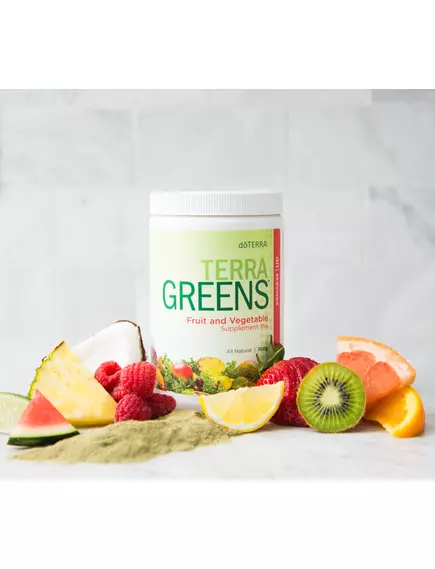 DoTERRA TerraGreens / Зеленая планета смесь из зелени, овощей и фруктов в порошке 300 грамм в магазине биодобавок nutrido.shop