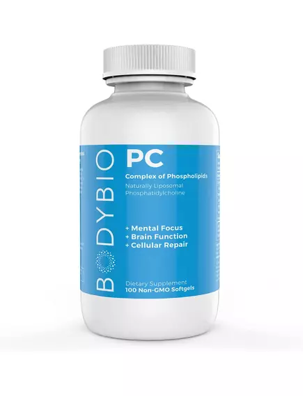 BodyBio PC Phosphatidylcholine / Фосфатидилхолин Повышение памяти и внимания 100 капс в магазине биодобавок nutrido.shop